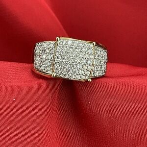 Eterno Bella Luce yellow gold vermeil over sterling silver CZ ring sz 9 NWT
